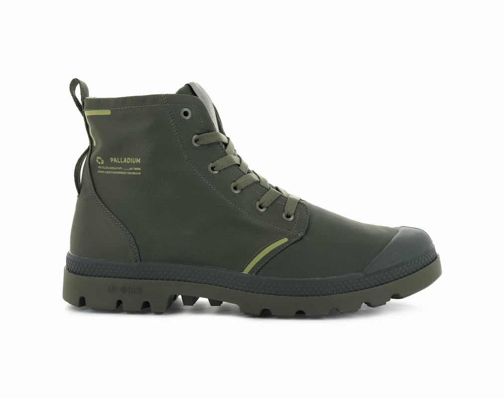 Palladium Pampa Lite+ Recycle Wp+ Mens Waterproof Boots Green Australia [NYDRGM-962]